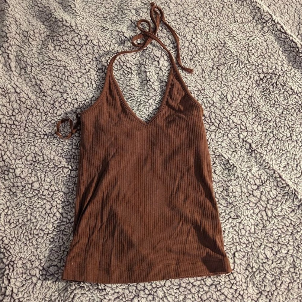 Burnt Orange Old Navy Halter Tank Top